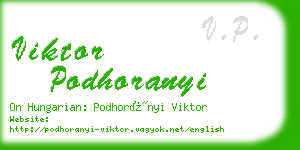 viktor podhoranyi business card